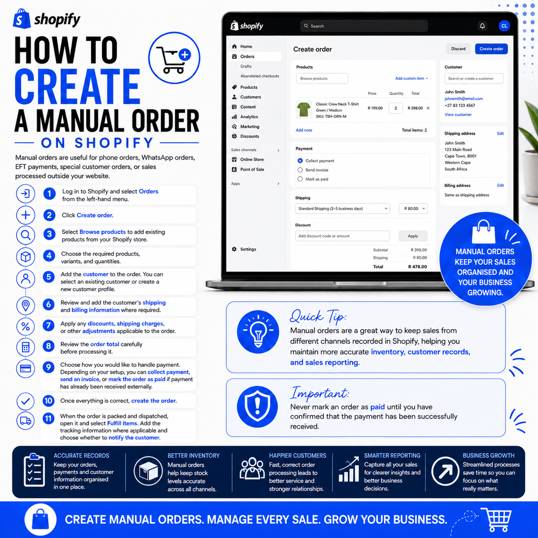 How to Create a Manual Order on Shopify?